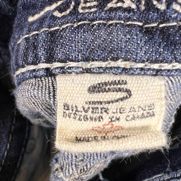 Silver Jeans Womens Suki Surplus Low Rise Capri Jeans Sz 26 Western Festival Y2K - Picture 12 of 14